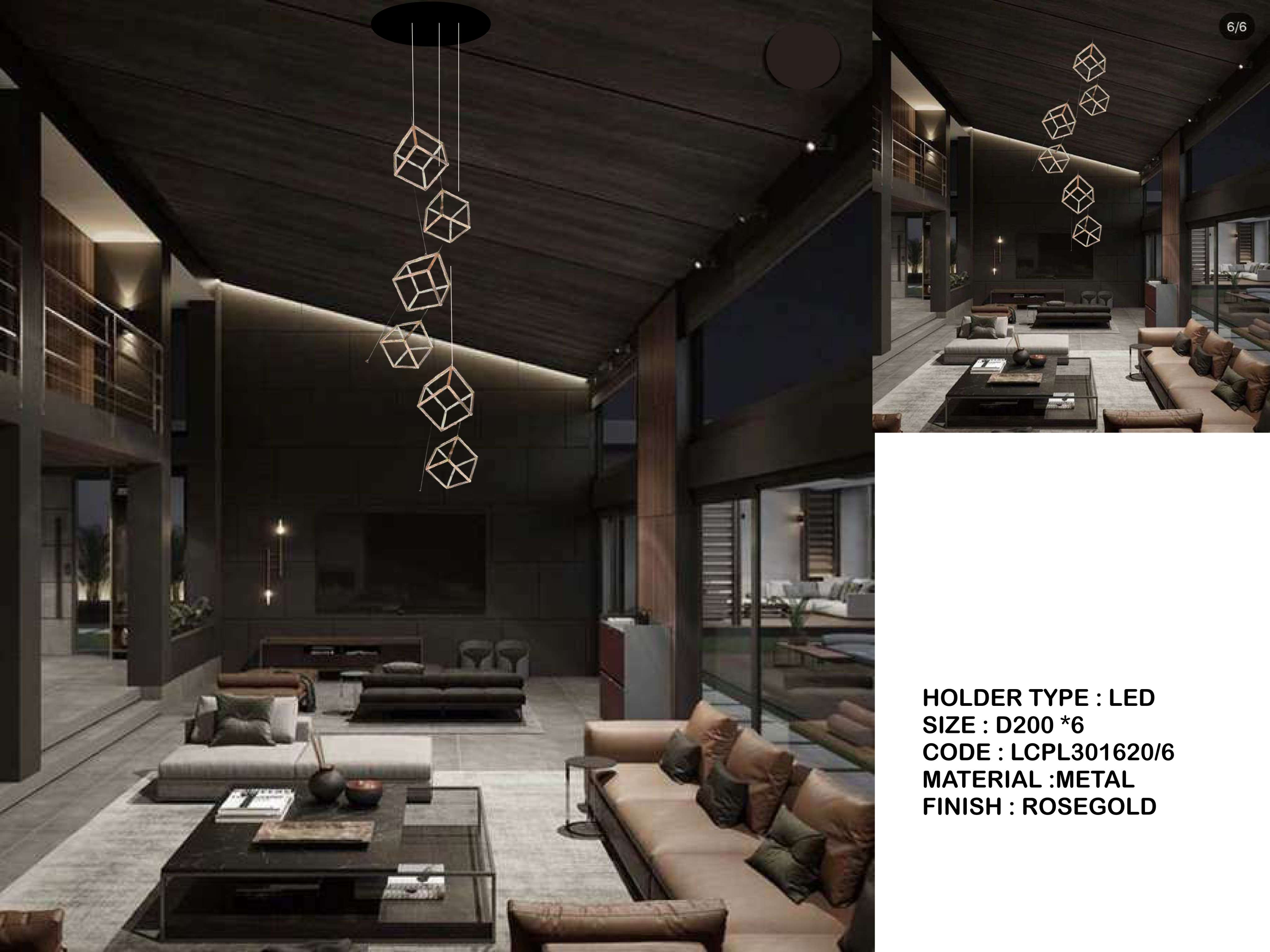 Beyond Lights - Rosegold Geometric Light- LCHL